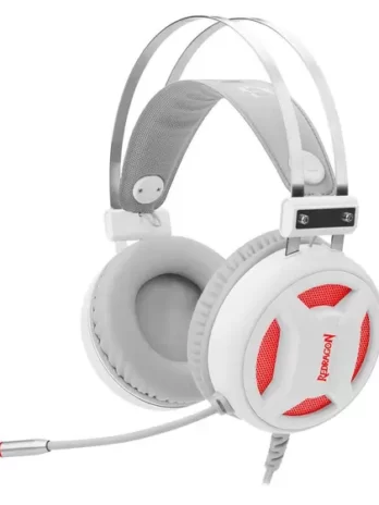 Headset Gamer Redragon Minos Lunar White, USB, Driver 50mm, Plug And Play, Branco – H210W