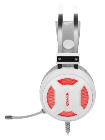 Headset Gamer Redragon Minos Lunar White, USB, Driver 50mm, Plug And Play, Branco – H210W